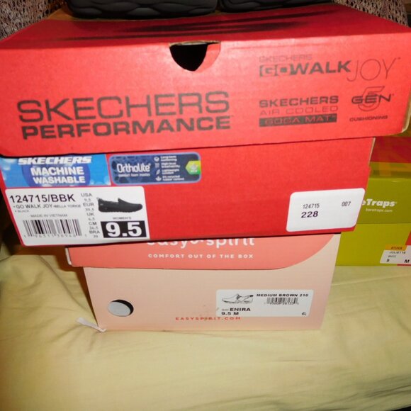 9.5M SKECHERS GO WALK JOY GRAY SCOTTIE BELLA SHOES - Picture 11 of 11